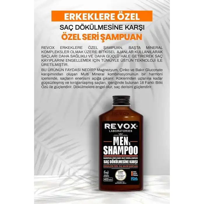 Revox Men Şampuan (400 ml) (3 paketi)