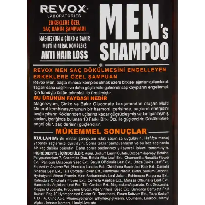 Revox Men Şampuan (400 ml) (3 paketi)