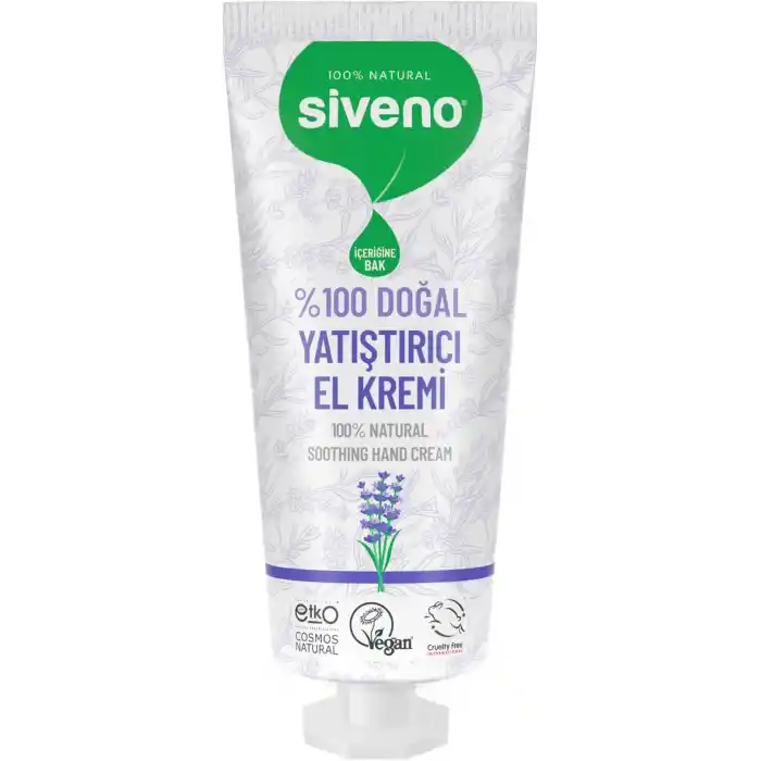 Siveno%100 Doğal El ve Vücut Kremi Lavanta Cilt Yatıştırıcı Onarıcı Yoğun Nemlendirici Vegan 30 ml