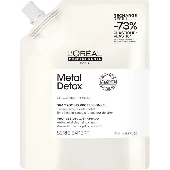 LOréal Professionnel Serie Expert Metal Detox Refill Şampuan 500 ml - İşlem Görmüş ve Boyalı Saçlar İçin Kırılma Karşıtı Bakım