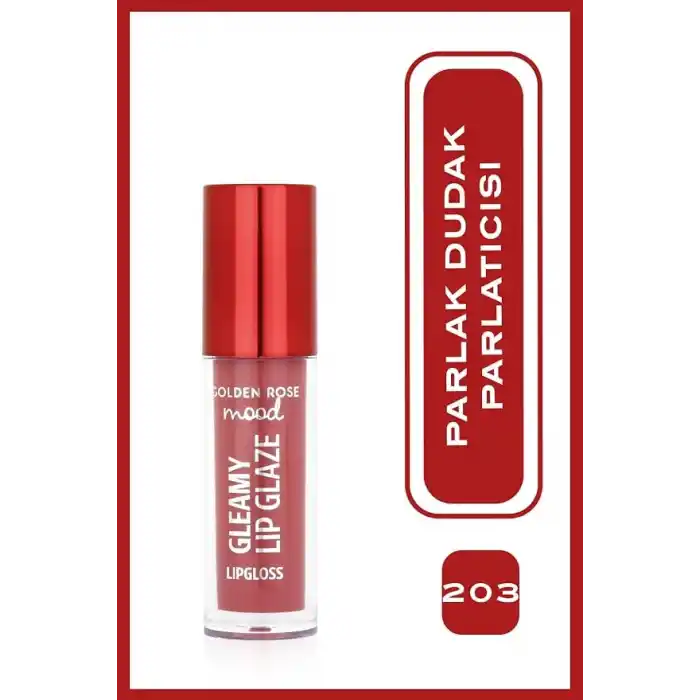 Golden Rose Mood Gleamy Lip Glaze Lipgloss No:203 Rose Chic - Renkli Dudak Parlatıcısı