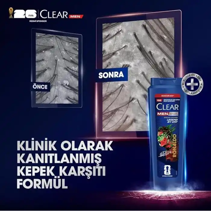 Clear Men Kepeğe Karşı Etkili Şampuan Legend by CR7 600 ml