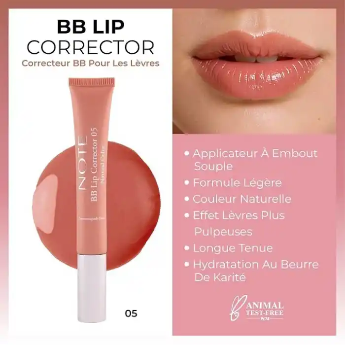 Note Cosmetics BB Lip Corrector 05 Renk Eşitleyici Dudak Parlatıcısı, Nude