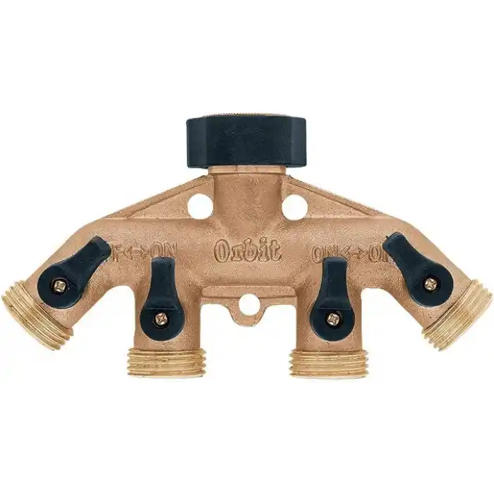 Orbit 62010N Brass Hose Faucet Manifold