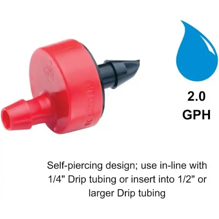 Rain Bird SW20-30PS Drip Irrigation Spot Watering Dripper/Emitter, 2 Gallon Per Hour, 30-Pack
