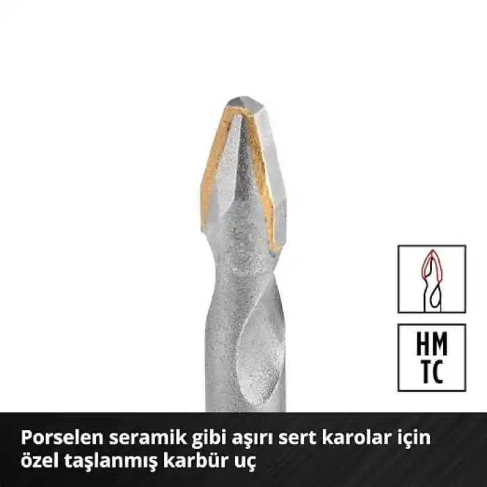Einhell Orijinal XS-CASE 4 Parça HM Fayans Matkap Ucu Seti 49051404