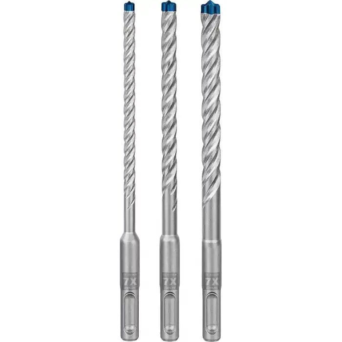 Bosch Professional 3 parça Expert SDS plus-7X Kırıcı Delici Delme Uçları (Yumuşak taş, Sert taş, Beton, Donatılı beton, Beton bina bloku, Ø 6-10 mm, Aksesuar Kırıcı Delici)