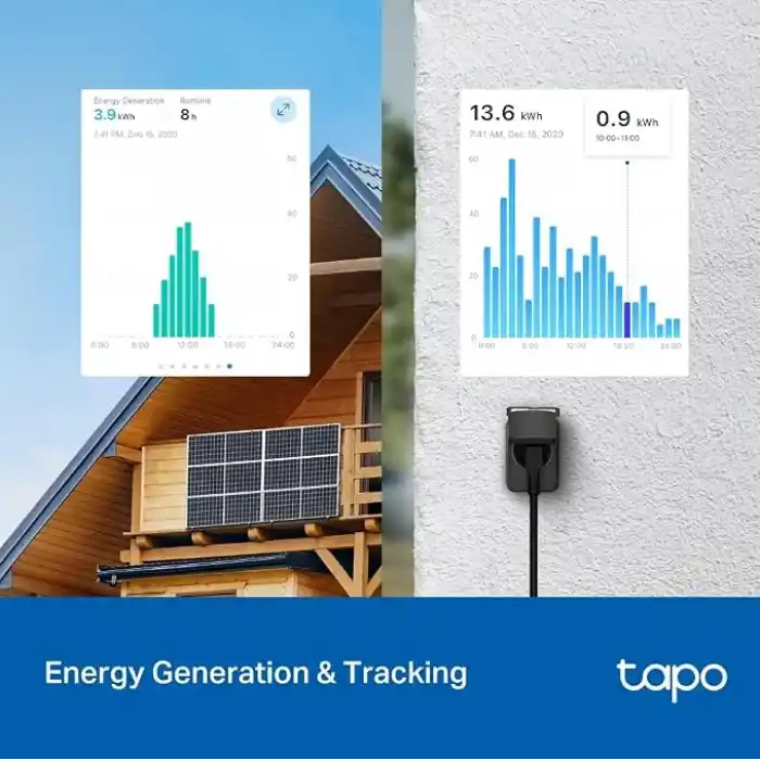 TP-Link Tapo P410M Akıllı Dış Mekan Wi-Fi Priz, Matter Sertifikalı, IP54 Su Sıçramasına Dayanıklı, V-0 Alev Geciktirici Malzeme, 16A, 2.4 GHz