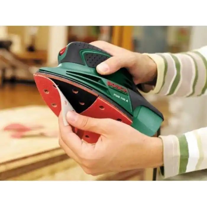 Bosch Home and Garden Bosch Elektrikli Delta Zımpara PSM 100 A (100 Watt, Taşıma Çantasında),Yeşil