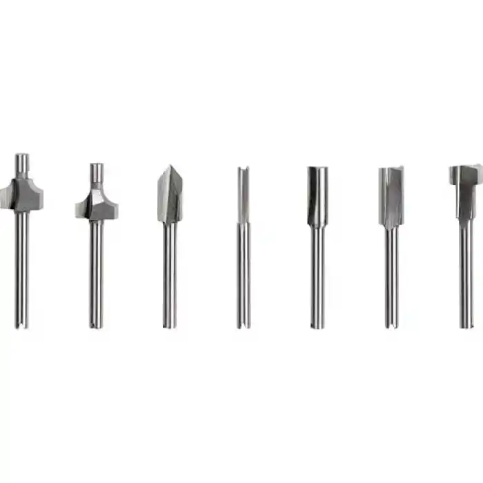 Dremel 660 Freze Seti, 7 Parçalı Çok Amaçlı Freze Seti, Köşeler, Kenarlar, Düz vb. gibi çeşitli freze işleri için