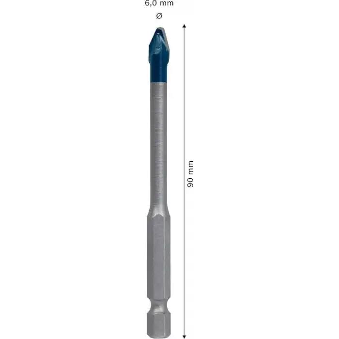 Bosch Professional 1x Expert HEX-9-HardCeramic Matkap Ucu (Sert fayanslar, Ø 6 mm, Aksesuar Döner Matkap/Vidalamalar)