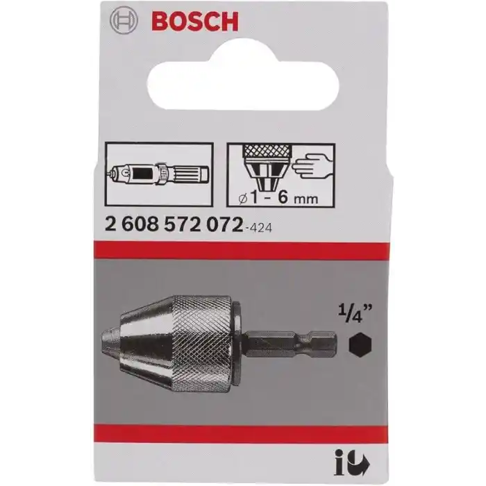Bosch Professional Sistem Mandreni (Akülü Vidalama Makinesi İçin Aksesuar), gri, 1 Adet