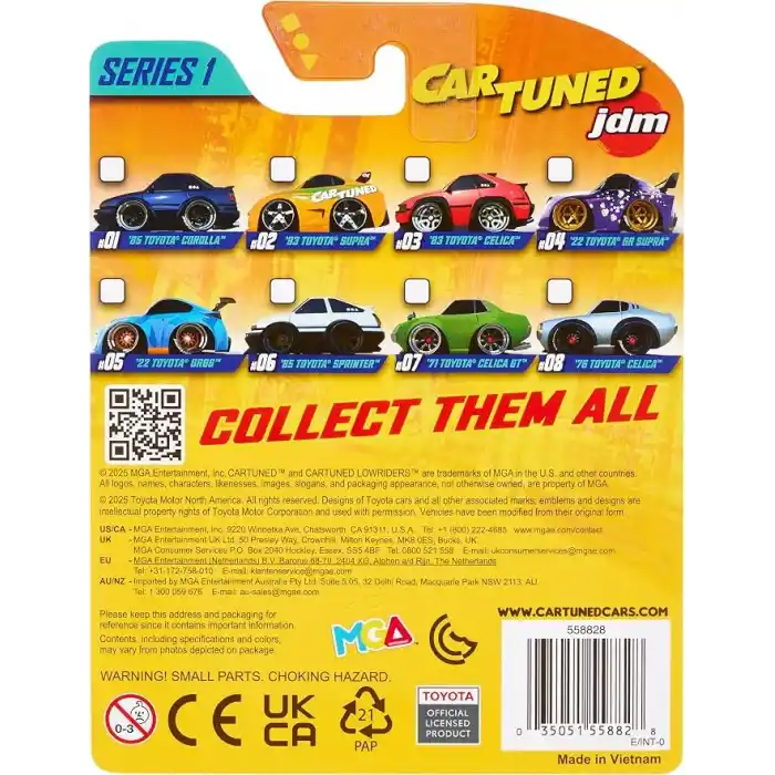 MGAE CarTuned JDM Seri 1 2022 Toyota GR86, Mavi, Diecast Metal Oyuncak Araba, Koleksiyon Figürü