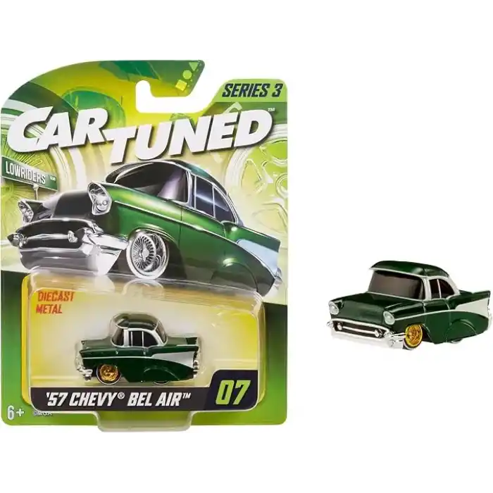 MGA Entertaintment CarTuned S3 1957 Chevy Bel Air - Yeşil Lowrider Araba