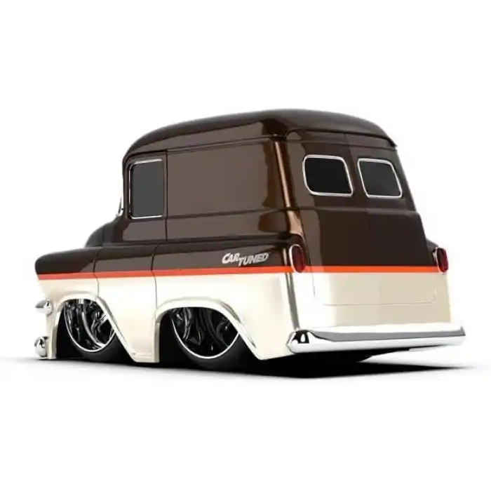 MGA Entertaintment CarTuned S2 1957 GMC Panel Van - Kahverengi Custom Araba