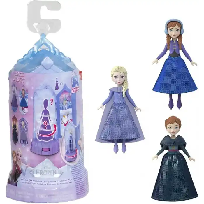 Mattel Disney Karlar Ülkesi sürpriz küçük bebek ve mini kale oyun setleri, dönerek ortaya çıkan sürpriz bebek, filmlerden ilham alan Buz Kalesi Sürprizi (Stiller çeşitlilik gösterebilir), JCR85