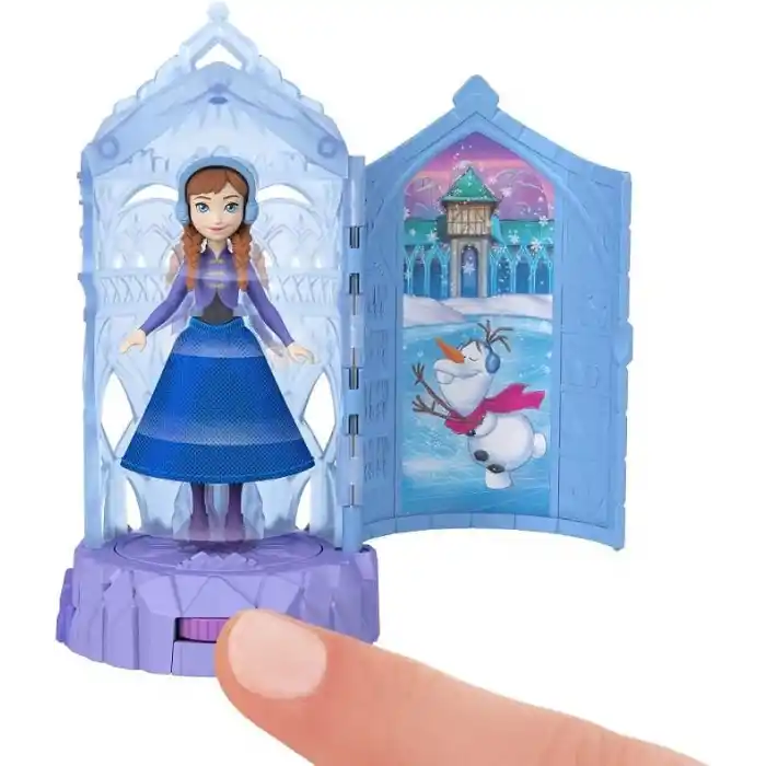 Mattel Disney Karlar Ülkesi sürpriz küçük bebek ve mini kale oyun setleri, dönerek ortaya çıkan sürpriz bebek, filmlerden ilham alan Buz Kalesi Sürprizi (Stiller çeşitlilik gösterebilir), JCR85