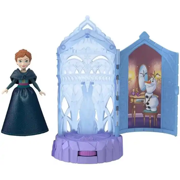 Mattel Disney Karlar Ülkesi sürpriz küçük bebek ve mini kale oyun setleri, dönerek ortaya çıkan sürpriz bebek, filmlerden ilham alan Buz Kalesi Sürprizi (Stiller çeşitlilik gösterebilir), JCR85