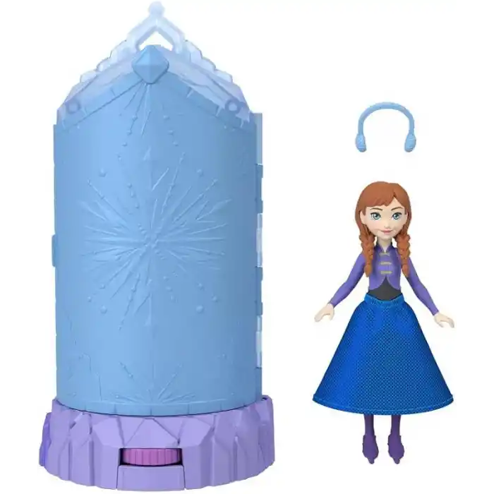 Mattel Disney Karlar Ülkesi sürpriz küçük bebek ve mini kale oyun setleri, dönerek ortaya çıkan sürpriz bebek, filmlerden ilham alan Buz Kalesi Sürprizi (Stiller çeşitlilik gösterebilir), JCR85