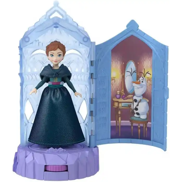 Mattel Disney Karlar Ülkesi sürpriz küçük bebek ve mini kale oyun setleri, dönerek ortaya çıkan sürpriz bebek, filmlerden ilham alan Buz Kalesi Sürprizi (Stiller çeşitlilik gösterebilir), JCR85