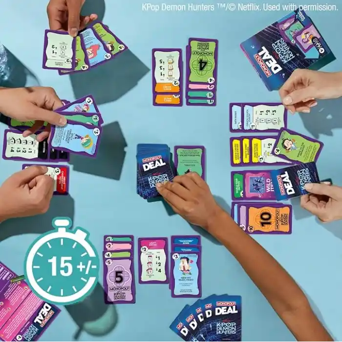 Monopoly Deal: KPop Demon Hunters Card Game | Family Games for Kids, Tweens, Teens, and Adults | 2-5 Players | 15 mins. | Ages 8+ - Türkçe versiyonu