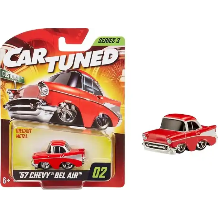 MGA Entertaintment CarTuned S3 1957 Chevy Bel Air - Kırmızı Custom Araba