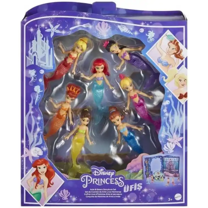 Mattel Ariel ve Kız Kardeşleri Oyun Seti Disney prensesi oyuncakları, Ariel ve kız kardeşleri hikaye seti HLW96