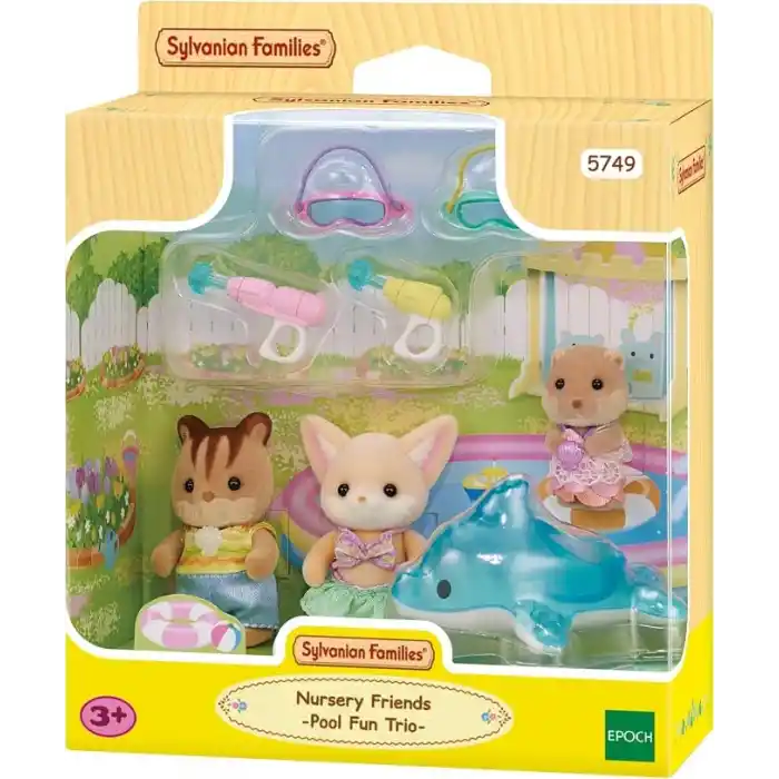 Sylvanian Families EPOCH Anaokulu Arkadaşları Havuz Eğlencesi Üçlüsü, Oyuncak