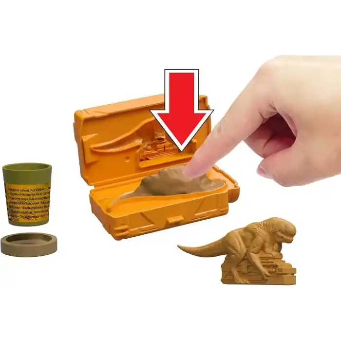 Jurassic World Duyusal Oyun Seti, katlanabilir çantada 8 mini figür, model kili ve döndürülebilir çark, JKG89