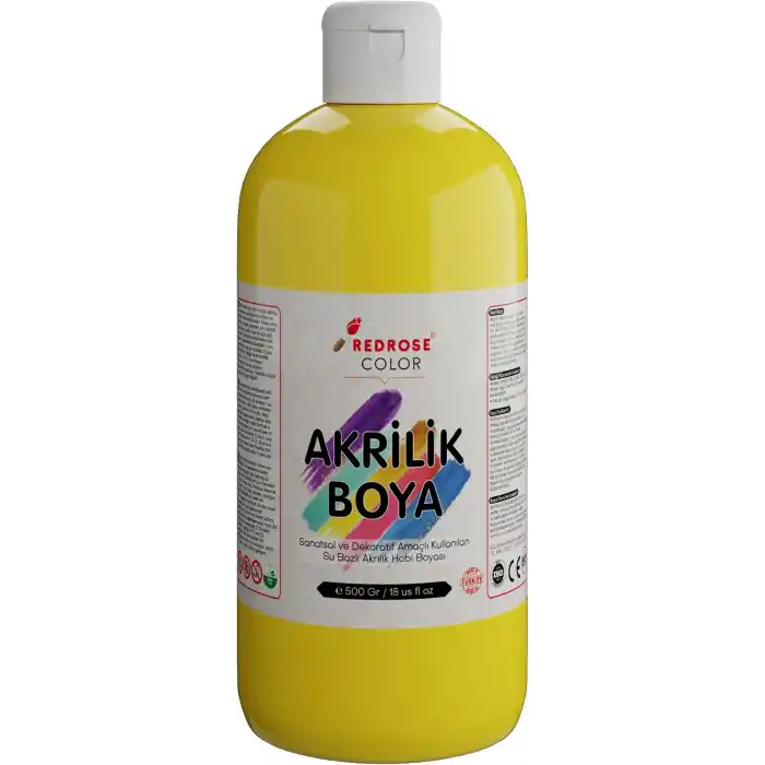 Red Rose Sarı Akrilik Boya 500 gr