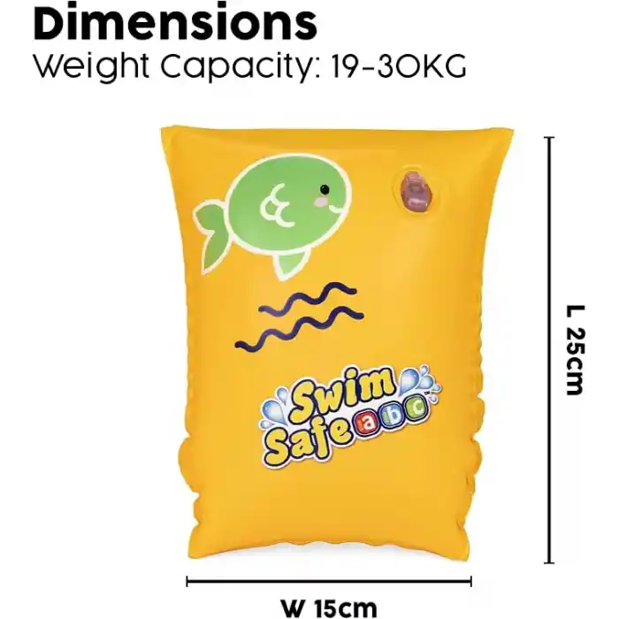 Bestway Swim Safe ABC yüzme kollukları, seviye C, WonderSplash, 3-6 yaş, 25 x 15 cm