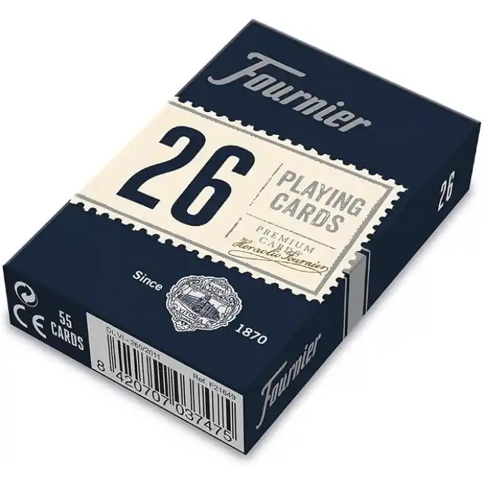Fournier Bridge Oyun Kartları Nº 26, Standard Endeks, Kırmızı veya Mavi