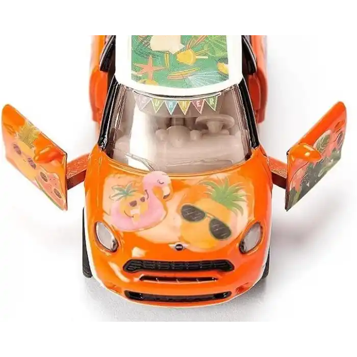 siku 6507, El İşi Seti Style my siku, MINI Countryman Summer, Oyuncak Araba, Metal/Plastik, Turuncu, Kişisel Tasarım için Çıkartma Kemeri Dahil, Açılabilir Kapılar