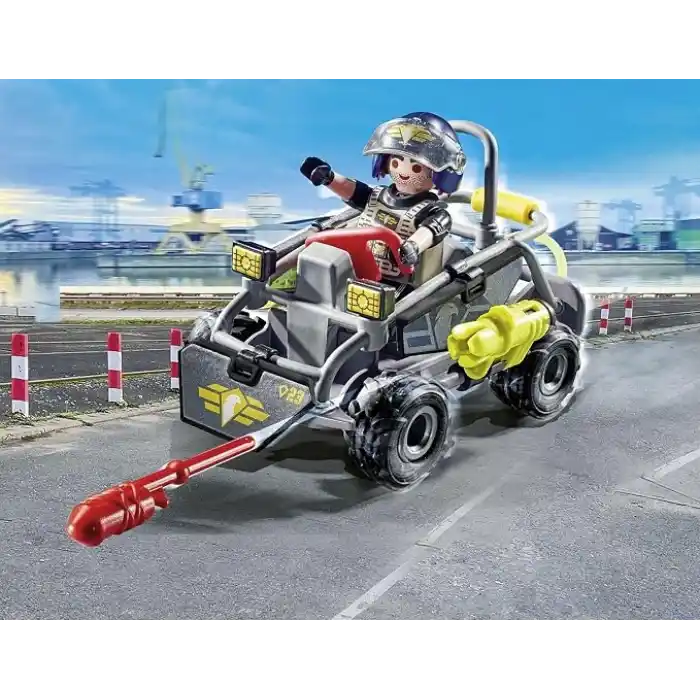 Playmobil City Action 71147 Swat-Multi-Terrain-Quad, Dönüştürülebilir Sek Sürat Teknesi, 5 Yaş ve Üzeri Çocuklar İçin Oyuncak