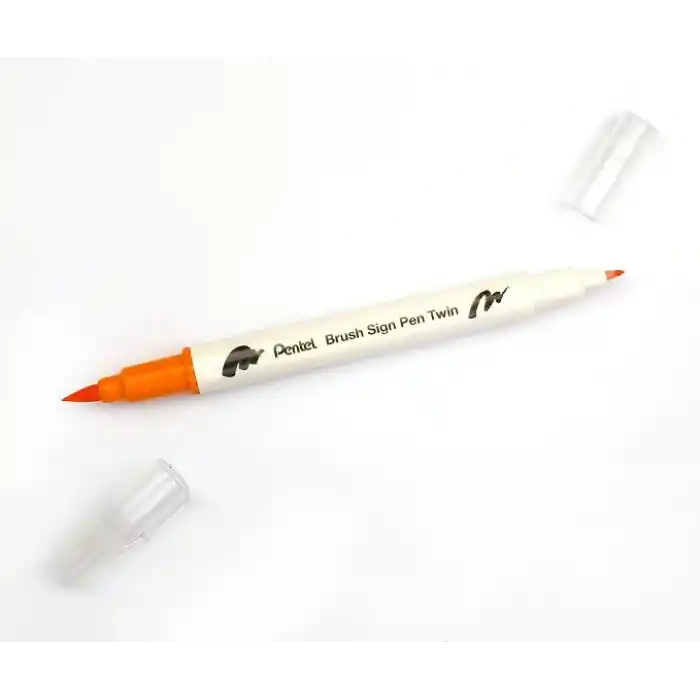 Pentel Brush Sing Pen Twin Çift Taraflı Fırça Uçlu Kalem TOPRAK