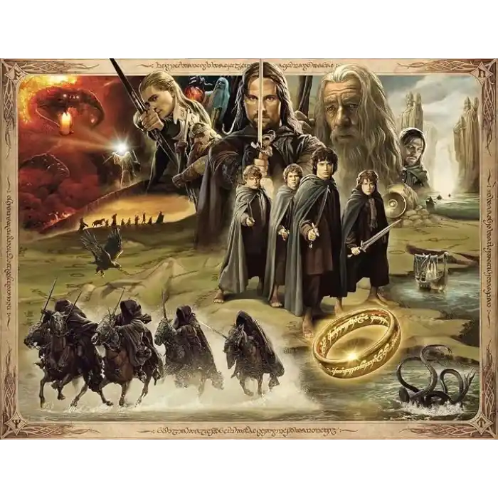 Ravensburger 169276 2000 Parçalı Puzzle LOTR Yüzük Kardeşliği, Renkli