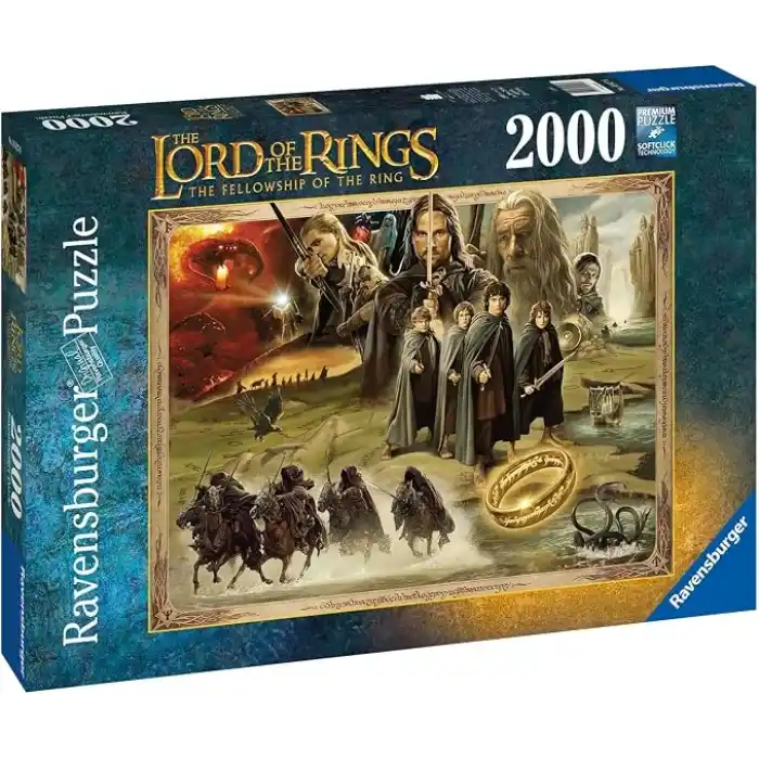 Ravensburger 169276 2000 Parçalı Puzzle LOTR Yüzük Kardeşliği, Renkli