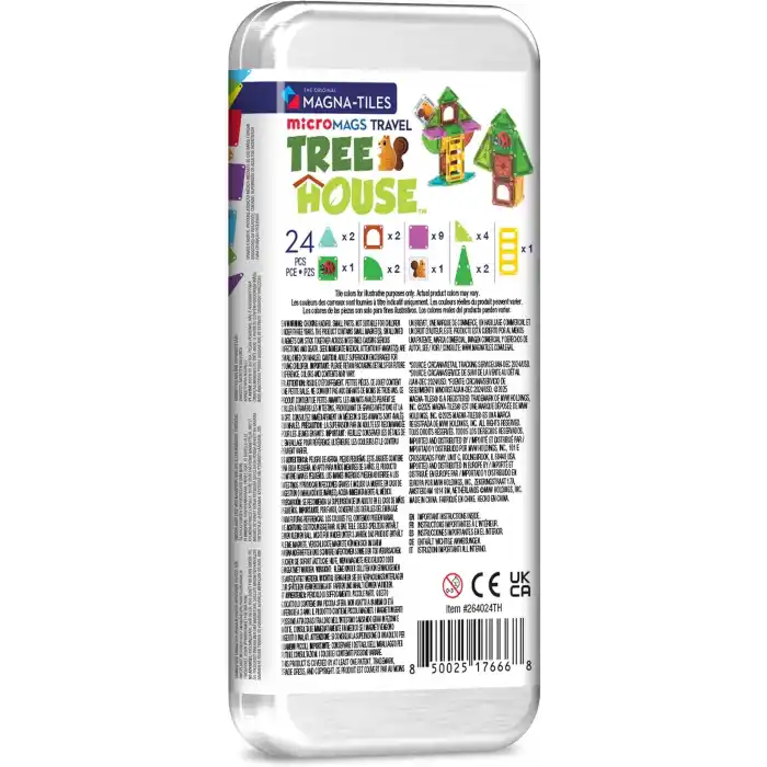 MAGNA-TILES - Travel Set - Ağaç Ev - 24 Parça