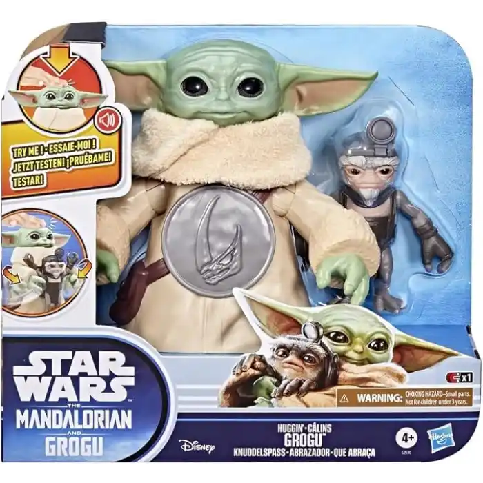 Star Wars Kucaklayan Grogu 16,5 cm Elektronik Aksiyon Figürü ve Anzellan, İnteraktif Oyuncaklar, 4 Yaş ve Üzeri Çocuklar İçin Star Wars: The Mandalorian ve Grogu Oyuncakları