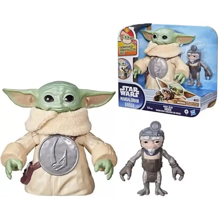 Star Wars Kucaklayan Grogu 16,5 cm Elektronik Aksiyon Figürü ve Anzellan, İnteraktif Oyuncaklar, 4 Yaş ve Üzeri Çocuklar İçin Star Wars: The Mandalorian ve Grogu Oyuncakları