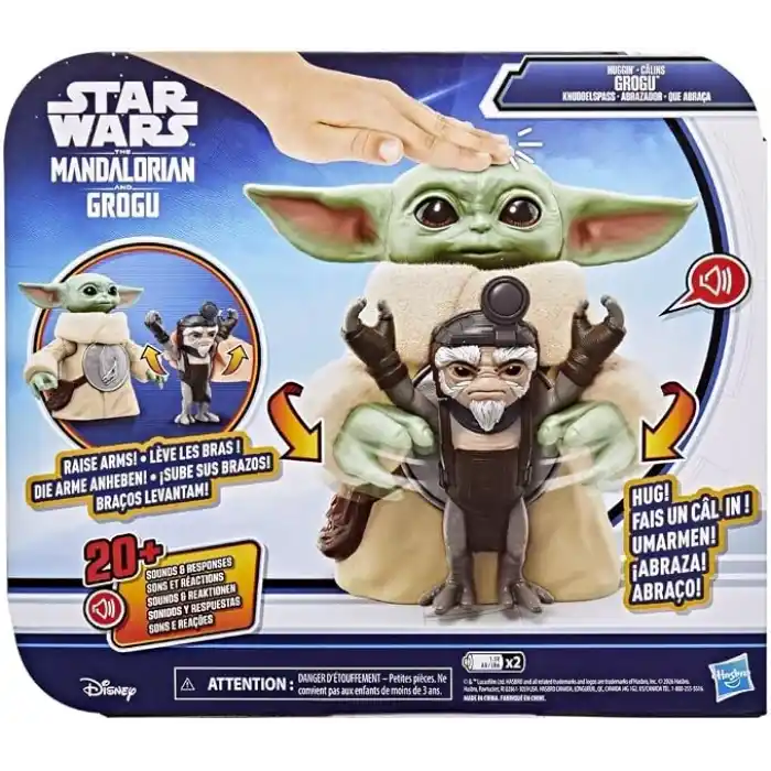 Star Wars Kucaklayan Grogu 16,5 cm Elektronik Aksiyon Figürü ve Anzellan, İnteraktif Oyuncaklar, 4 Yaş ve Üzeri Çocuklar İçin Star Wars: The Mandalorian ve Grogu Oyuncakları