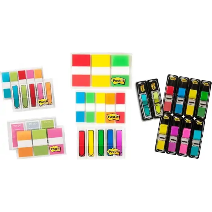 Post-it Bayraklar ve Sekmeler Değer Paketi, Ultimate Business ve Study Pack, 956 Organizasyon için Çeşitli Bayraklar (683-AVP-SIOC)