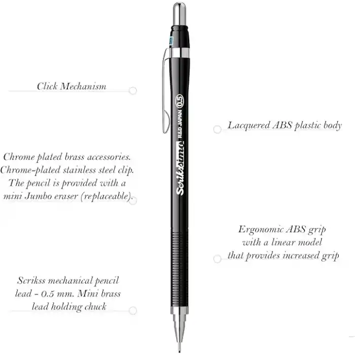 Scrikss Office Simo Mekanik Kurşun Kalem Siyah 0.5 Mm