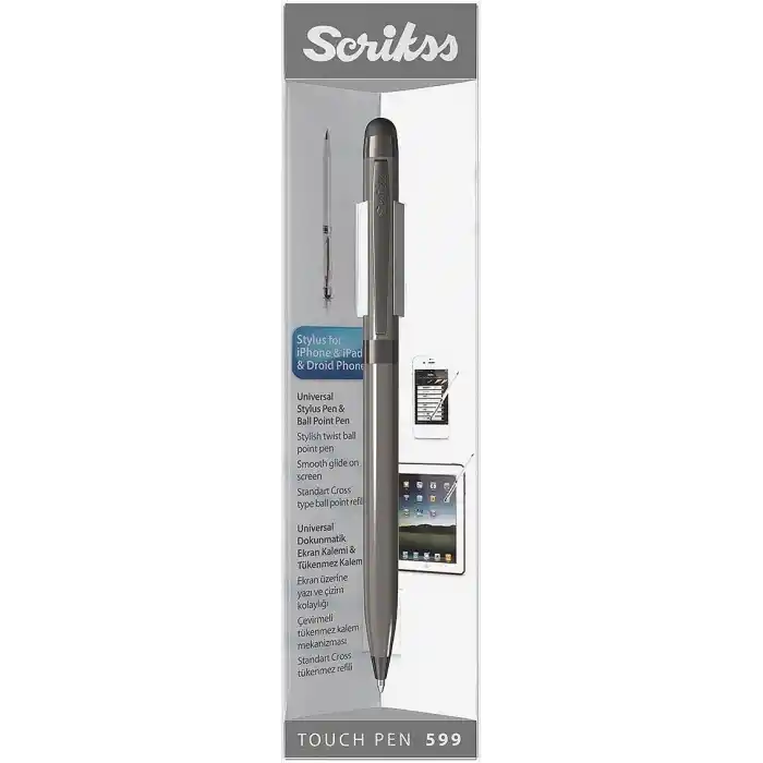 Scrikss Touch Pen 599 Stylus Tükenmez Kalem Titanyum
