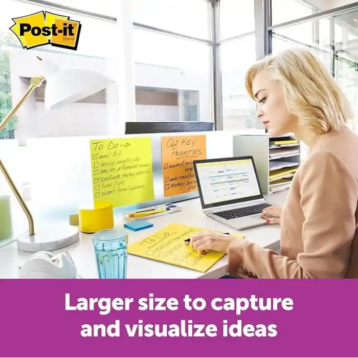 Post-it S per Yap kanl B y k Notlar, 28 cm x 28 cm, 1 Ped, 30 Sayfa/Ped (BN11)