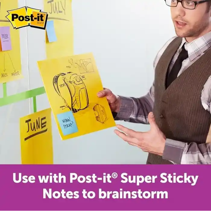 Post-it S per Yap kanl B y k Notlar, 28 cm x 28 cm, 1 Ped, 30 Sayfa/Ped (BN11)