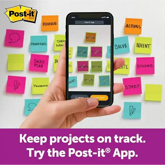 Post-it S per Yap kanl B y k Notlar, 28 cm x 28 cm, 1 Ped, 30 Sayfa/Ped (BN11)