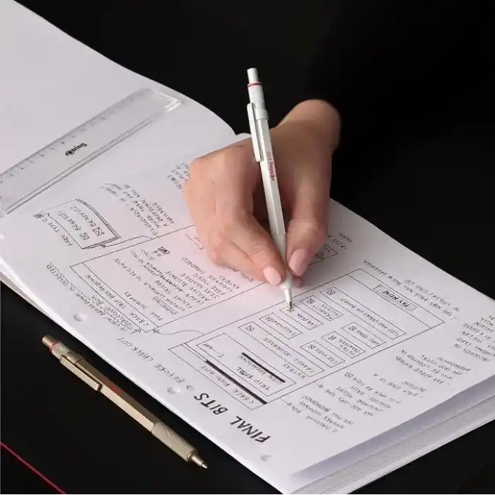 Rotring 600 İnci Beyaz Tükenmez Kalem