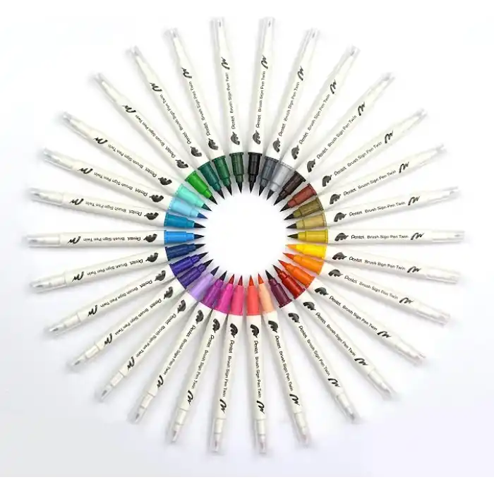 Pentel Brush Sing Pen Twin Çift Taraflı Fırça Uçlu Kalem