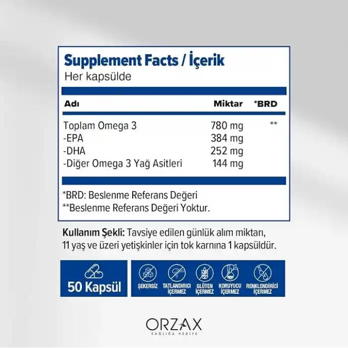 Ocean Plus 1200 Mg Omega3 Balık Yağı 100 Kapsül